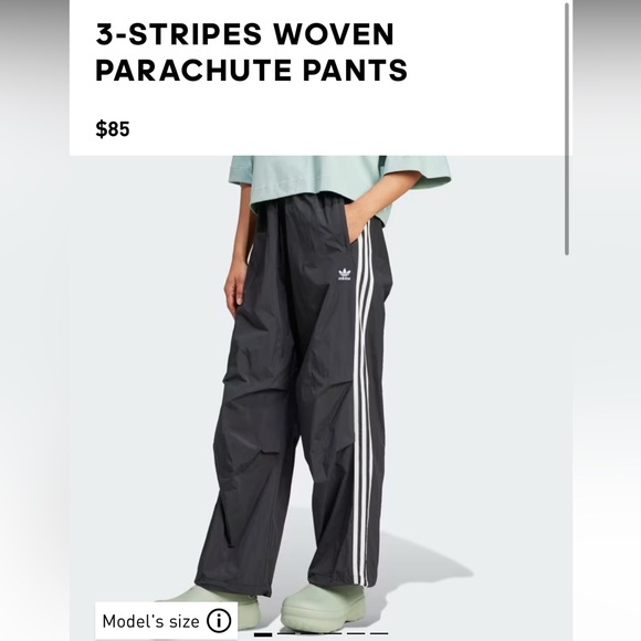 adidas Pants - Adidas Black Parachute Pants NWOT